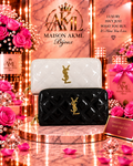 Maison AKML Luxe Patent Quilted Zip Wallet
