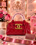 The Ruby Patent Luxe Satchel