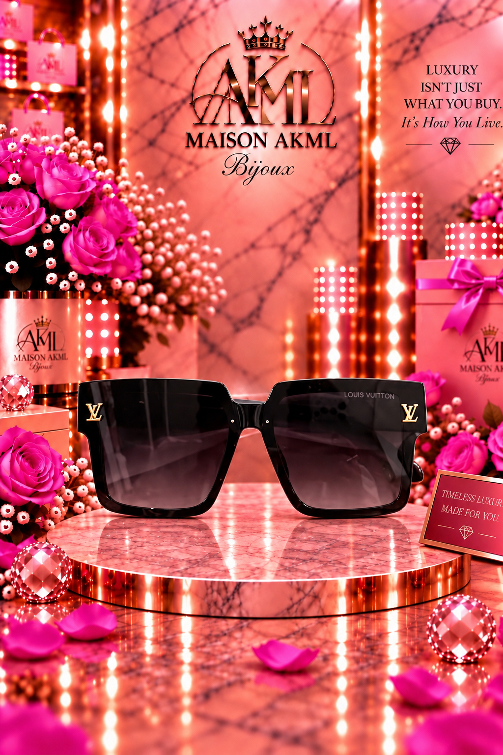 The Luxe Noir Oversized Sunglasses