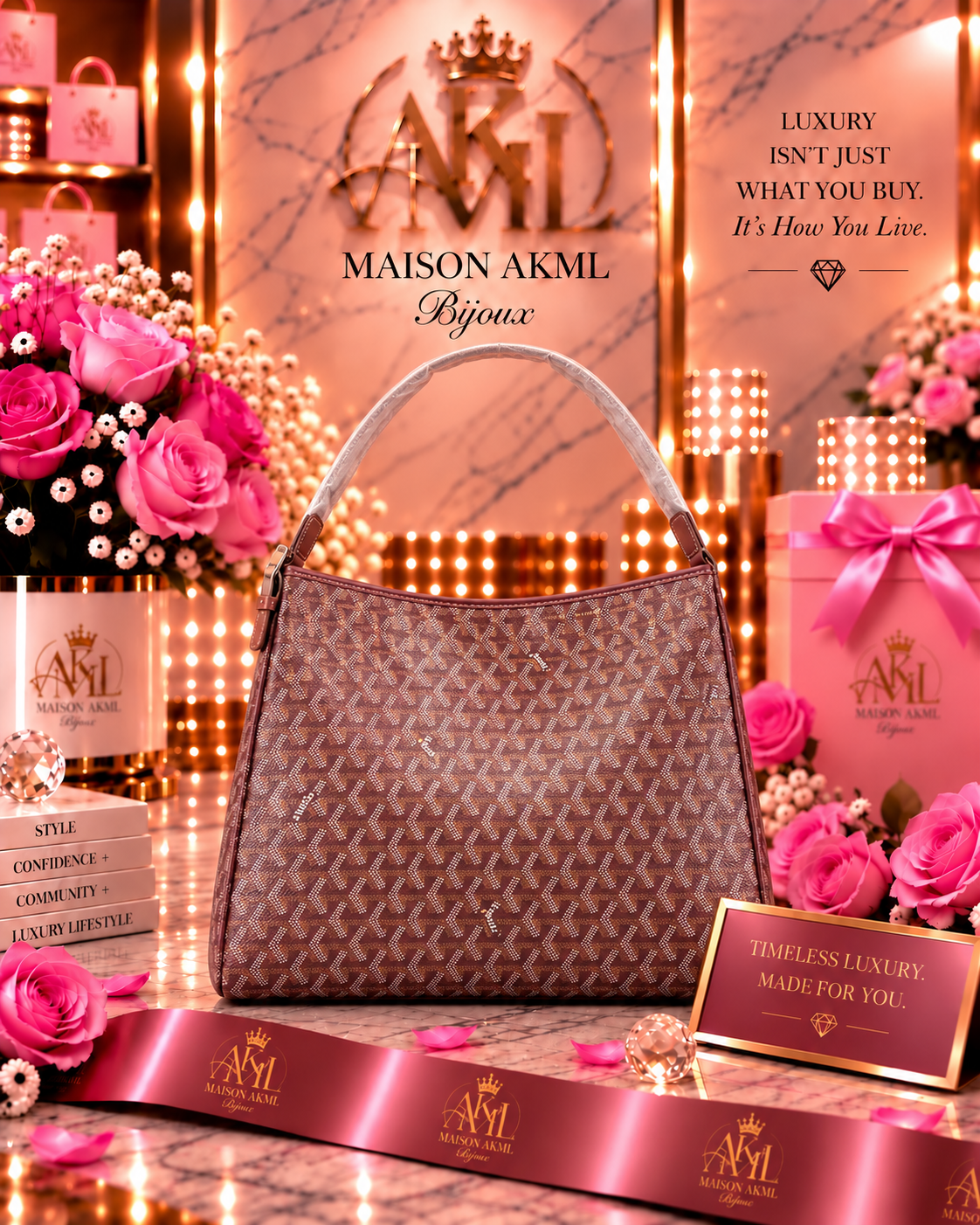 The Blush Luxe Shoulder Tote