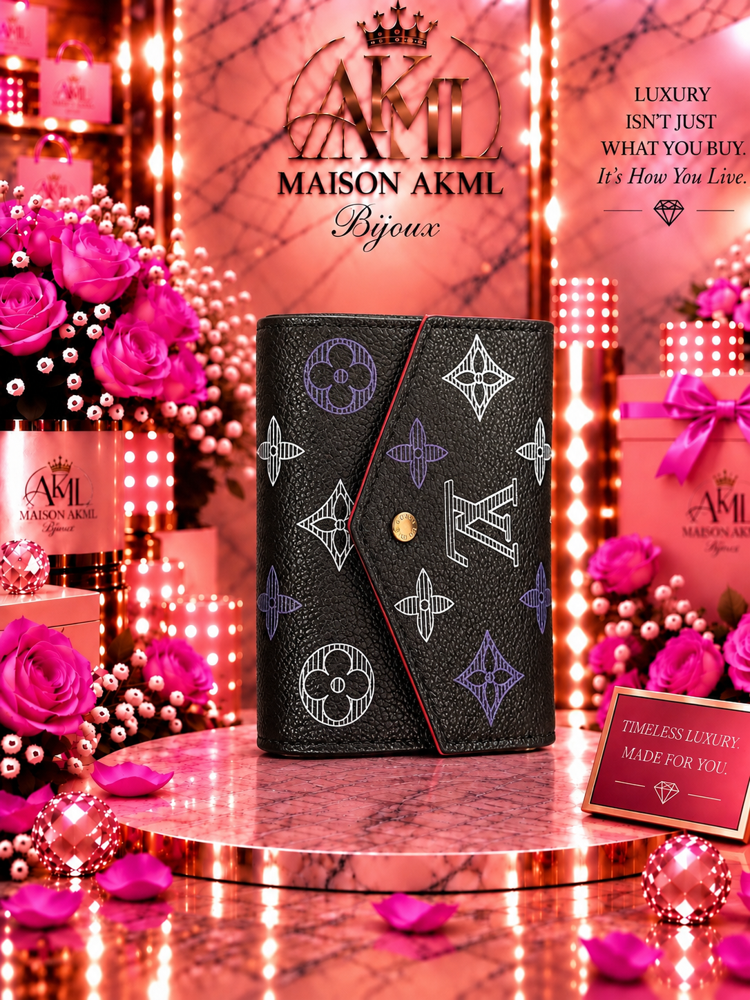Midnight Small Luxe Convertible Wallet