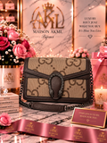 Mocha Monogram Chain Shoulder Bag