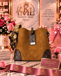 The Cognac Scarf Bucket Bag