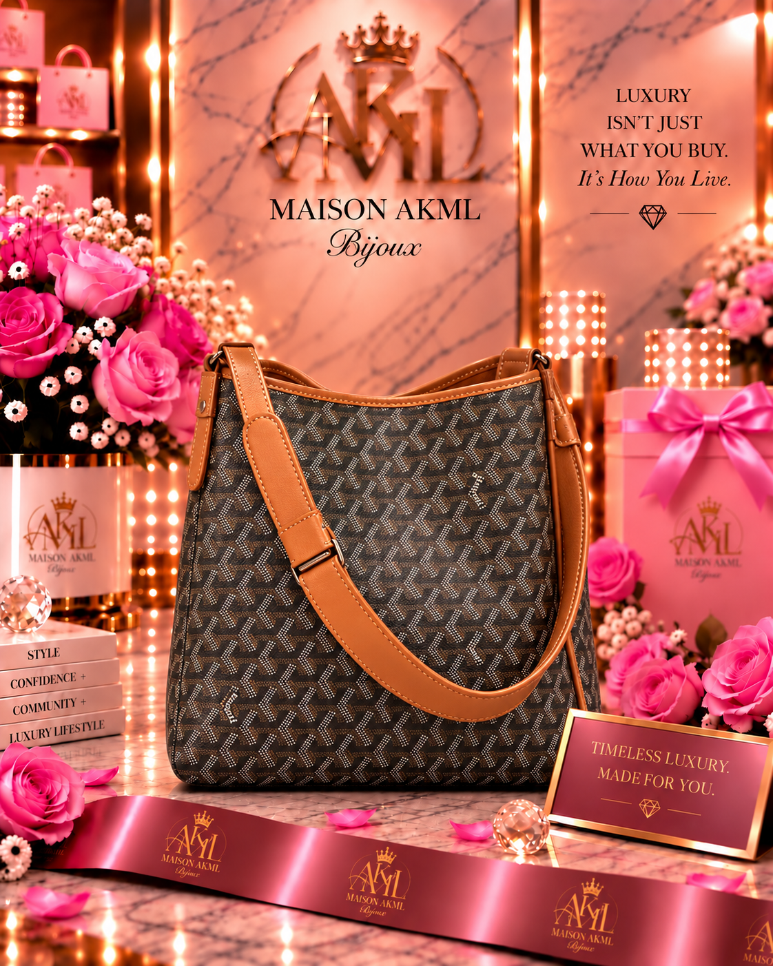 The Cognac Luxe Bucket Bag