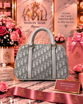 Grey Monogram Bowler Bag