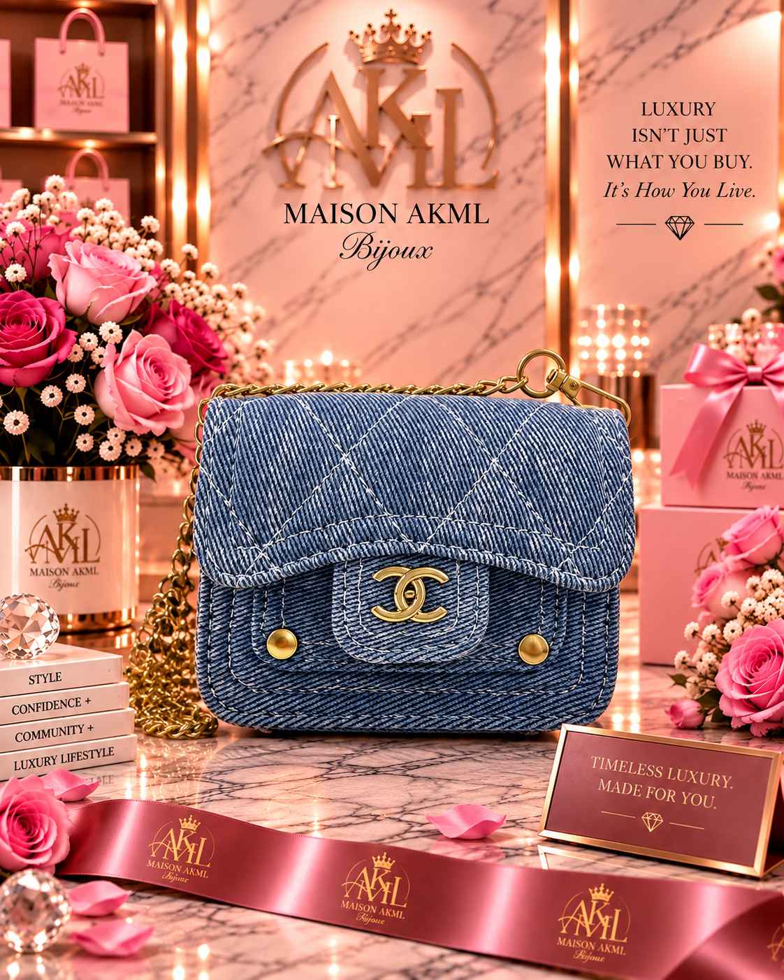 The Denim Luxe Crossbody