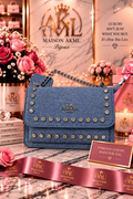 The Denim Crystal Chain Bag