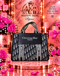 Obsidian Monogram Tote – Black & Gray