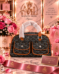 The Luxe Traveler Satchel – Black &amp; Cognac