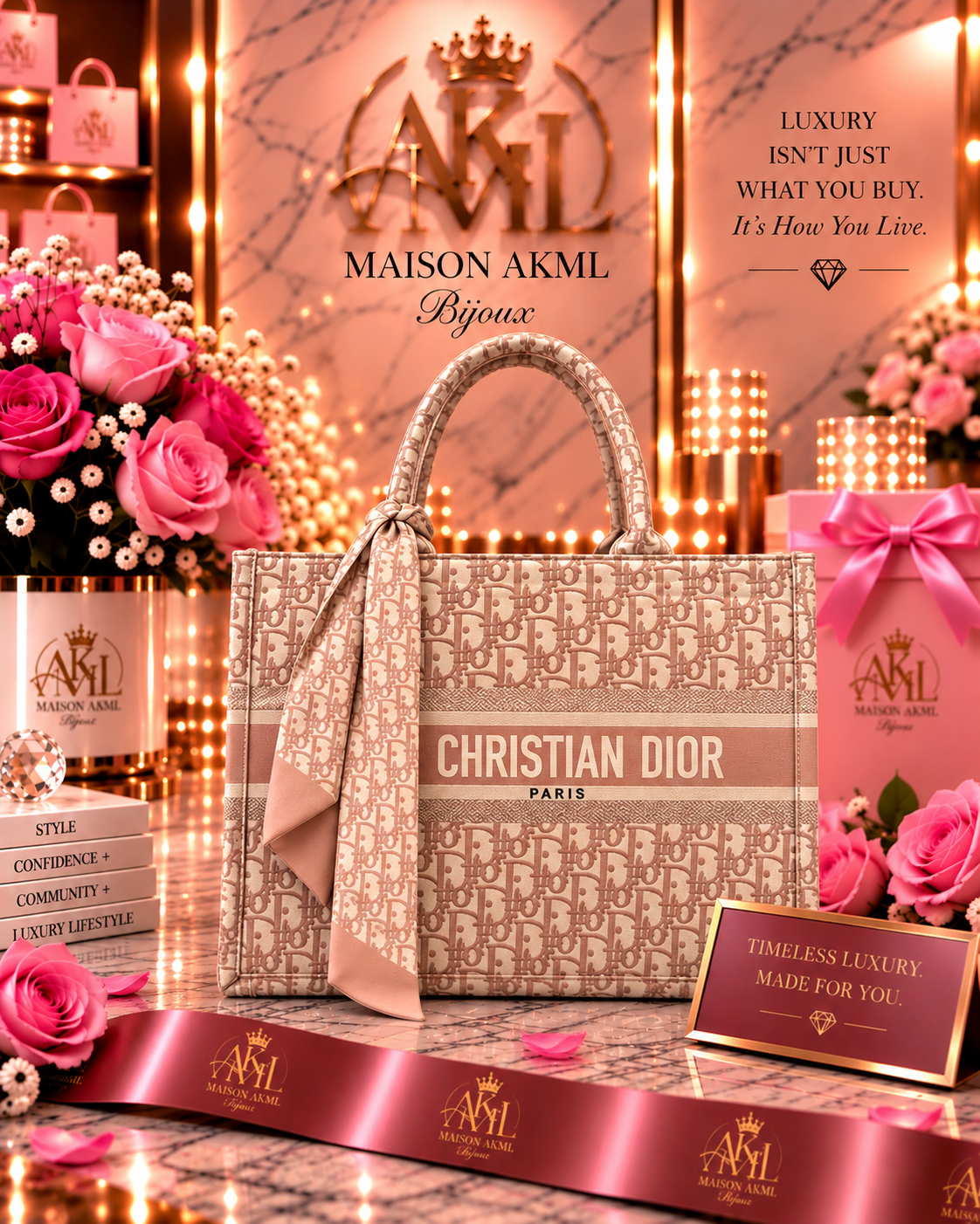 The Blush Monogram Tote