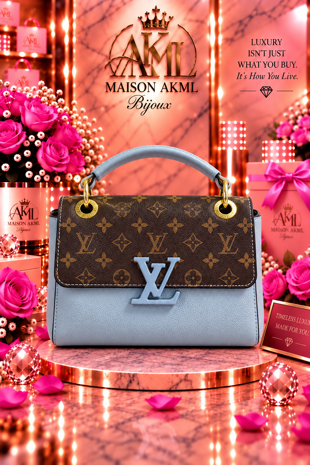 The Sky Luxe Structured Handbag