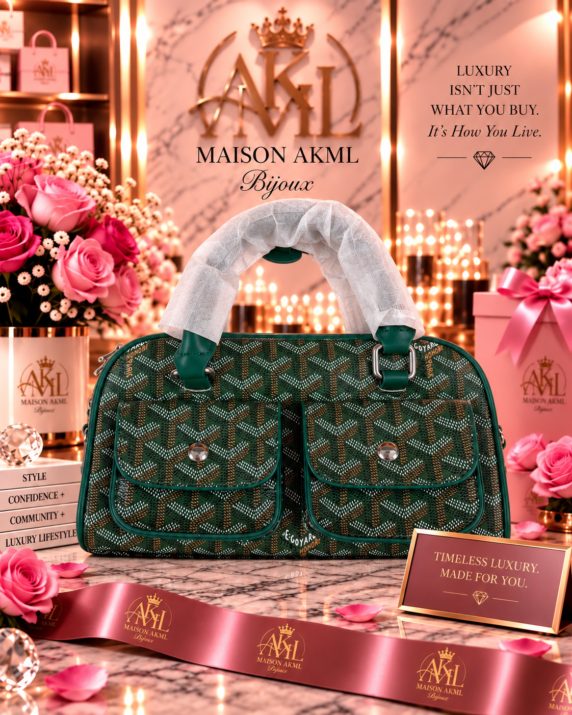 The Luxe Traveler Satchel – Emerald