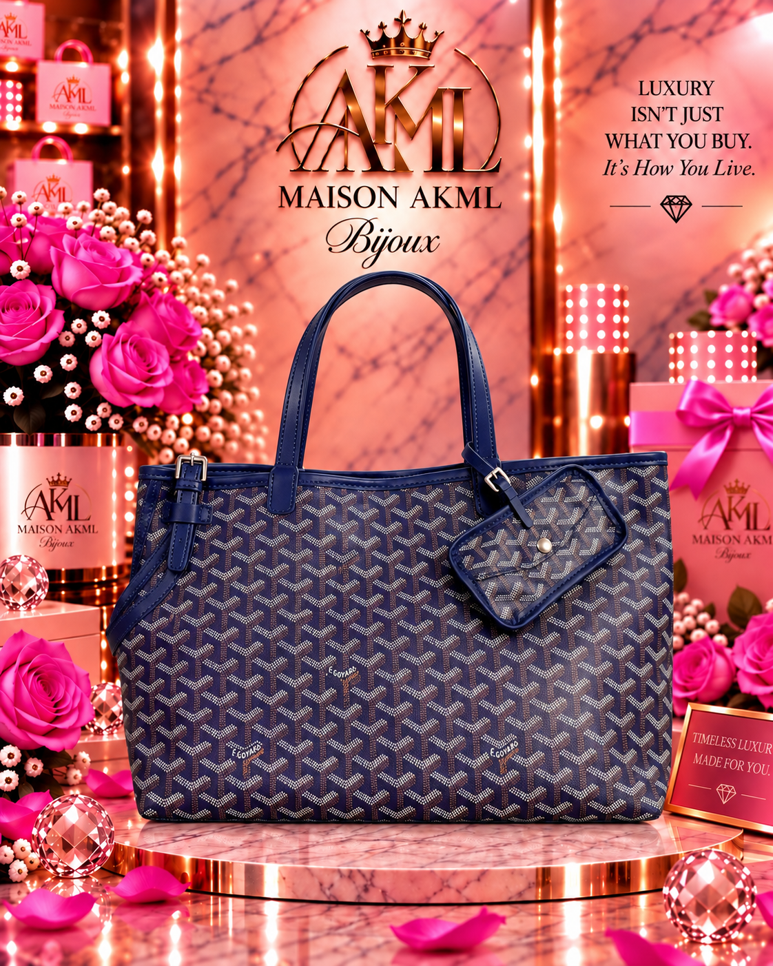 Navy Signature Carryall Tote