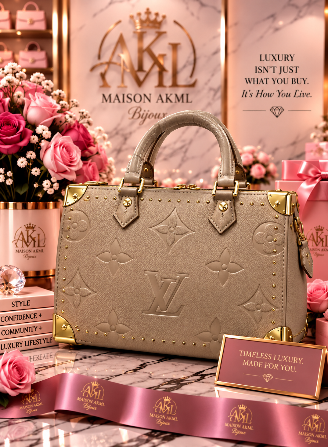 The Taupe Studded Carryall