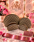Maison AKML Petite Luxe Cosmetic Case – Mocha Monogram (4pc)