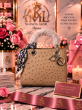 Tan Charm Top-Handle Bag