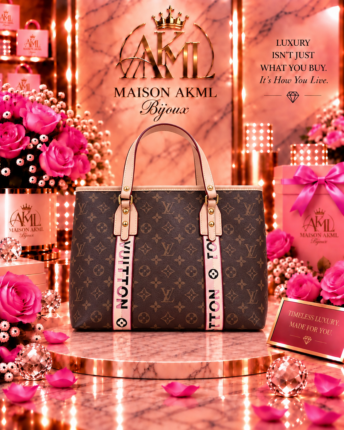 Maison AKML Luxe Brown Tote