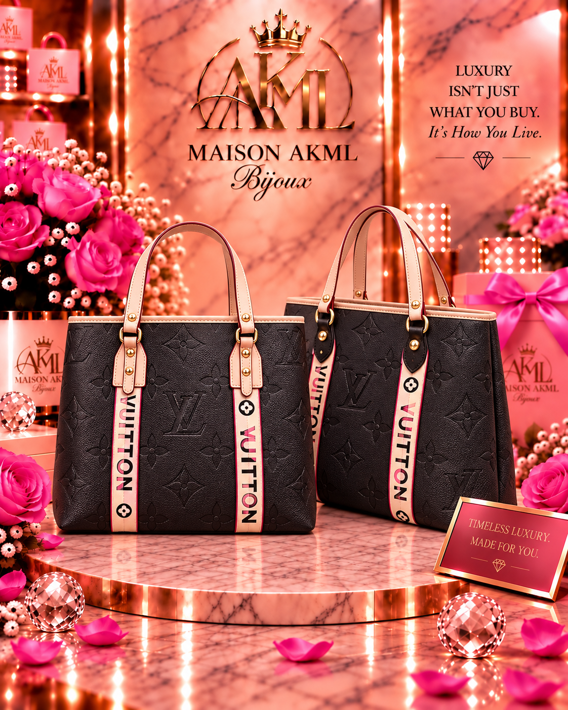 Maison AKML Luxe Embossed Tote