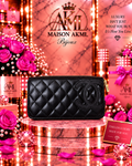 Noir Quilted Zip Wallet