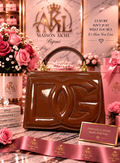Brown Patent Statement Handbag