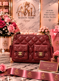 Burgundy Quilted Utility Bag