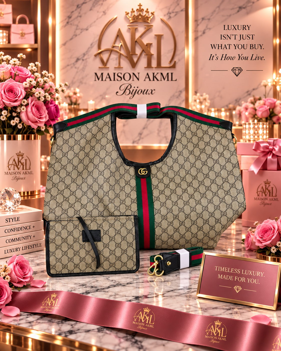 The Signature Stripe Shopper Set